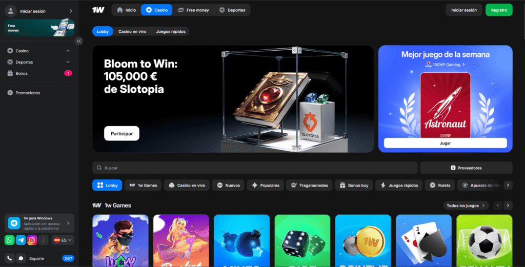 Casino online y apuestas deportivas en México con 1Win